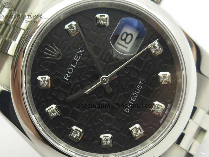 MiroTime 0217 Datejust 116234 36mm DJF 1:1 Best Edition Black Computer Diam Dial On SS Jubilee Bracelet SA3135 V ComfortFit 3449